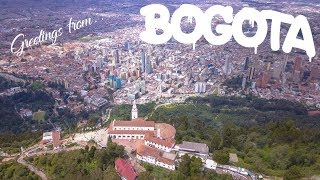 Mount Monserrate Bogota Colombia Drone Footage Simon Bolivar Park Gold Museum TrekWithTech [upl. by Annayak]