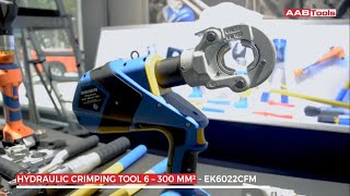 Klauke Cordless Hydraulic Cable Crimping Demonstration  Heavy Duty Crimping [upl. by Mccurdy640]