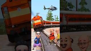 Motu patalu crossing road train kya Motu patalu ki chalegi Motu Patlu cutie dancemotupatlu vfx😱 [upl. by Hughie]