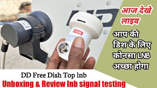 DD Free Dish Top lnb Unboxing amp Review lnb signal testing [upl. by Notniuqal]