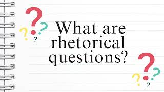 What is a Rhetorical Question [upl. by Clarie]