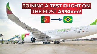 VLOG  Among the first to ever fly on the brandnew AIRBUS A330900neo Exclusive Test Flight [upl. by Yadrahs]