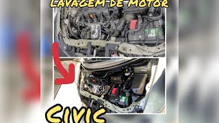 LAVAGEM DE MOTOR HONDA CIVIC DE MARTINS ESTETICA AUTOMOTIVA [upl. by Emera]