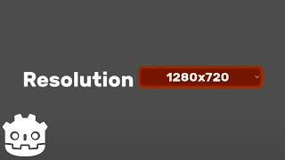 How To Create Resolution Menu amp Theme  Godot 4 Tutorial [upl. by Yelahs]
