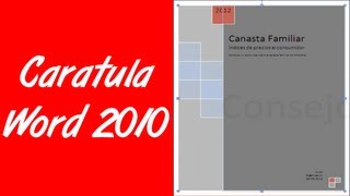 Como hacer una caratula en word 2007 2010 [upl. by Carolyne]