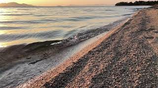 Ripple waves on Lake Biwa by the Omi Maiko Beach [upl. by Nivrek]