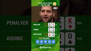 AA 🆚KK 🆚QQ mão inacreditável ！pokerbrasil poker pokertime poquer casino pokerplayer fyp [upl. by Martinic]