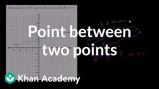 Finding a point part way between two points  Analytic geometry  Geometry  Khan Academy [upl. by Akeber988]