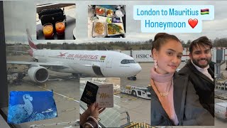 HONEYMOON Vlog 1 London Gatwick to Mauritius  Lounge and Flight [upl. by Lucien]