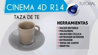 Tutorial  Modela una Taza de Te Realista  C4D R14 [upl. by Barhos]