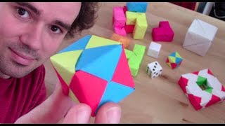 Fabriquer des cubes et polycubes en origami  Micmaths [upl. by Achilles]