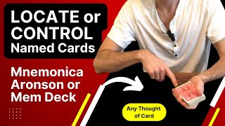 Locate or Control NAMED Cards In Mnemonica Aronson or Mem Deck Stack for Card Tricks Tutorial [upl. by Eph]