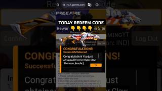 FREE FIRE CYBER CLAWS THOMSON REDEEM CODE  FREE FIRE REDEEM CODE  FF REDEEM CODE TODAY 18 NOVEMBER [upl. by Yelsha563]