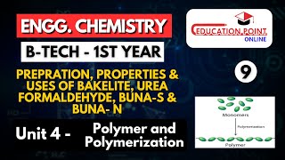 Lec 9  Prepration Properties amp uses of Bakelite Urea formaldehyde BunaS amp Buna N [upl. by Hsekin]