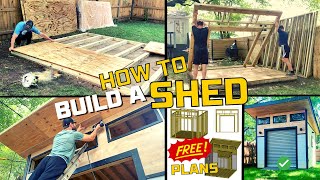 DIY How to Build a SHED from Start to Finish FREE Framing Plans [upl. by Mellitz]