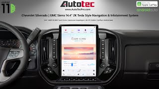 Chevrolet Silverado  GMC Sierra 144″ IPS QHD 2K Infotainment System Tesla Screen CarPlay [upl. by Letnuahc]