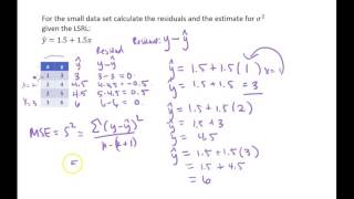 Calculating Residuals and MSE for Regression by hand [upl. by Ilamad]