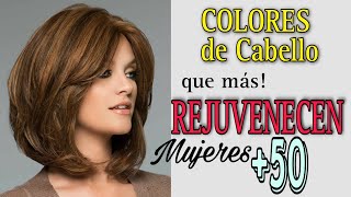 COLORES y TINTES de Cabello que más REJUVENECEN a Mujeres después de los 50 y 60 años Colores Rubio [upl. by Adalbert]