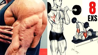 8 BICEPS amp TRICEPS SUPERSET WITH EZ BARBELL  Musculation triceps et biceps en superset [upl. by Krispin]