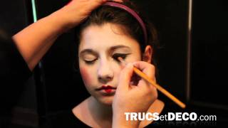 Maquillage de geisha  Tutoriel par trucsetdecocom [upl. by Yuille]