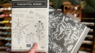 Airy and Elegant Stampin Up Thoughtful Wishes Card [upl. by Fording152]