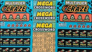 Multiplier Craze amp Mega Crossword CA Scratchers [upl. by Yelah972]