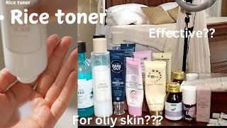 i am from Rice toner review  night time skincare routine [upl. by Anelehs]