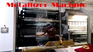 Metallizer Machine LoadingUndloadingPET [upl. by Esiuqram]