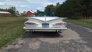 1959 Chevrolet Impala Convertible 348 CI Engine in White amp Ride My Car Story with Lou Costabile [upl. by Hedaza292]