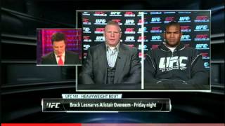 BROCK LESNAR VS ALLISTAIR OVEREEM INTERVIEW [upl. by Yrrehc]