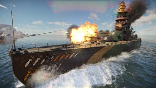 IJN Mutsu Review  War Thunder Naval [upl. by Raimondo]