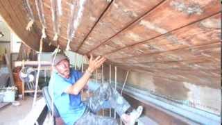 Wooden Boat RepairDry hull caulking 5 [upl. by Harehs]