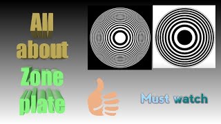 Zone plate and comparison with converging lens [upl. by Esiahc]