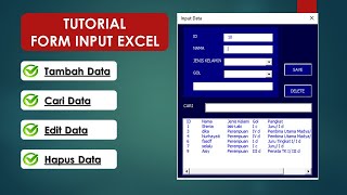 Membuat form input data vba excel  userform excel data entry [upl. by Ottinger]