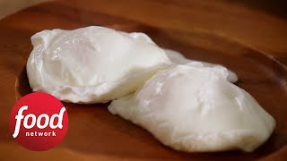 How to Poach Eggs For Beginners  Food Network [upl. by Elamef637]