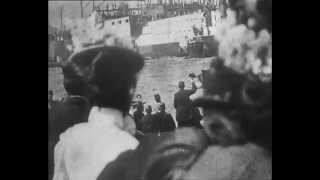 The Launch of HMS Albion 1898 with new soundtrack from Henrietta Barnett School [upl. by Atalante]