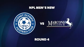 NPL Men’s NSW Round 4 Sydney Olympic FC v Marconi Stallions FC [upl. by Oiceladni208]