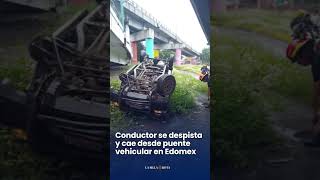 Camioneta cae de puente en Tlalnepantla y deja un herido [upl. by Verena]