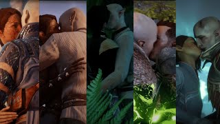 All Solas and Lavellan kisses  Dragon Age The Veilguard and Inquisition [upl. by Nennek]