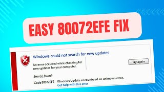 Fix windows 7 update error 80072efe [upl. by Anelak170]