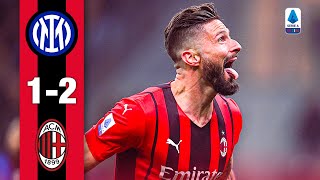 Olivier Giroud wins the derby  Inter 12 AC Milan  Highlights Serie A [upl. by Anyahc204]