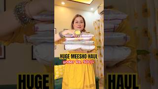 Meesho try on haul Puja Special minivlog meesho [upl. by Adnalohs755]