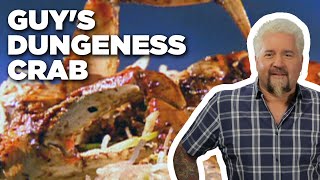 Guy Fieris Dungeness Crab with Black Bean Garlic Sauce  Guys Big Bite  Food Network [upl. by Elahcar]