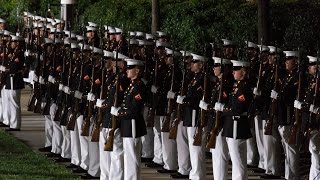 The Evening Parade  Marine Barracks Washington [upl. by Haerdna273]