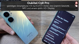 Oukitel C58 Pro  87mm dünnes  200 Gramm leichtes Smartphone mit NFC und 67“ HD  90Hz Display [upl. by Ermanno]