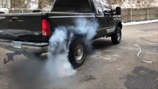 73 Powerstroke 205cc 100 Nozzle Injector Install BURNOUT INSIDE [upl. by Dazhahs]