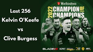 Kelvin OKeefe vs Clive Burgess Red Dragon Champion of Champions Darts 2022 Last 256 [upl. by Blackburn]