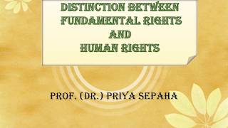 Distinction between Fundamental Rights and Human Rights [upl. by Madalena]