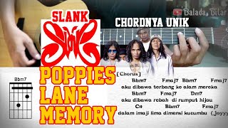 Tutorial Gitar SLANK  POPPIES LANE MEMORY  Chord amp Lirik Lagu slank slankers chordgitar [upl. by Fabe]