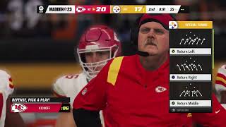 Pittsburgh Steelers vs Kansas City Chiefs Madden 23 lets get it⭐️🔑 [upl. by Nonarb426]